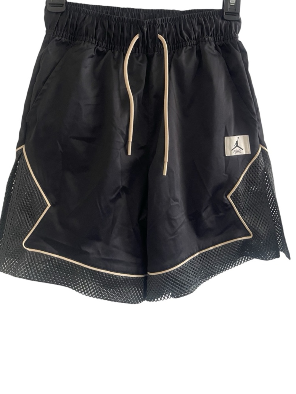Jordan Athletic Shorts Black Mesh Trim Loose Fitted Drawstring Men’s Size XS